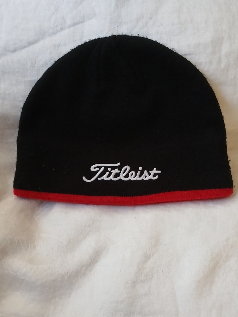 Titleist Beanie Black With Red Trim